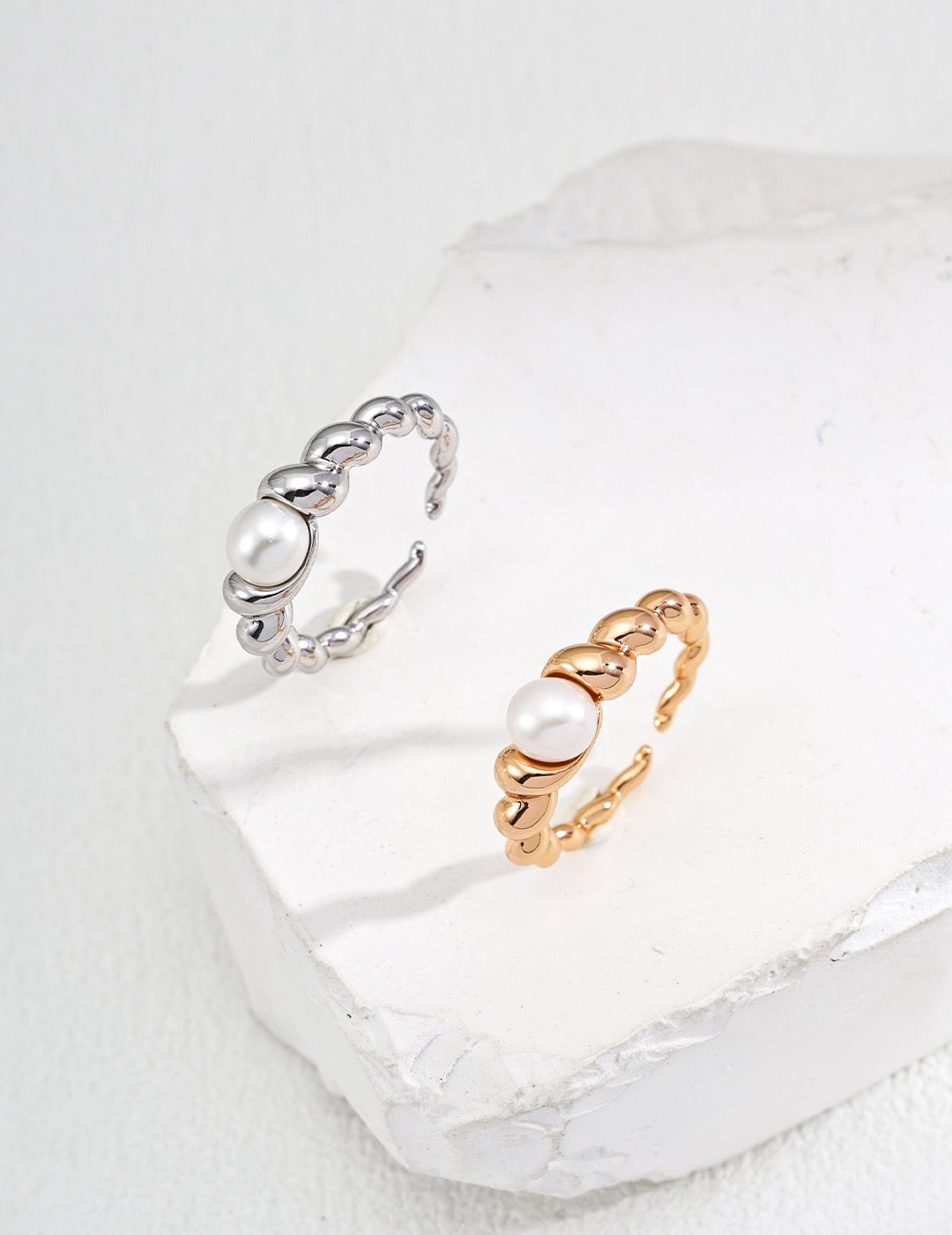 Timeless Elegance Minimalist Pearl Rings