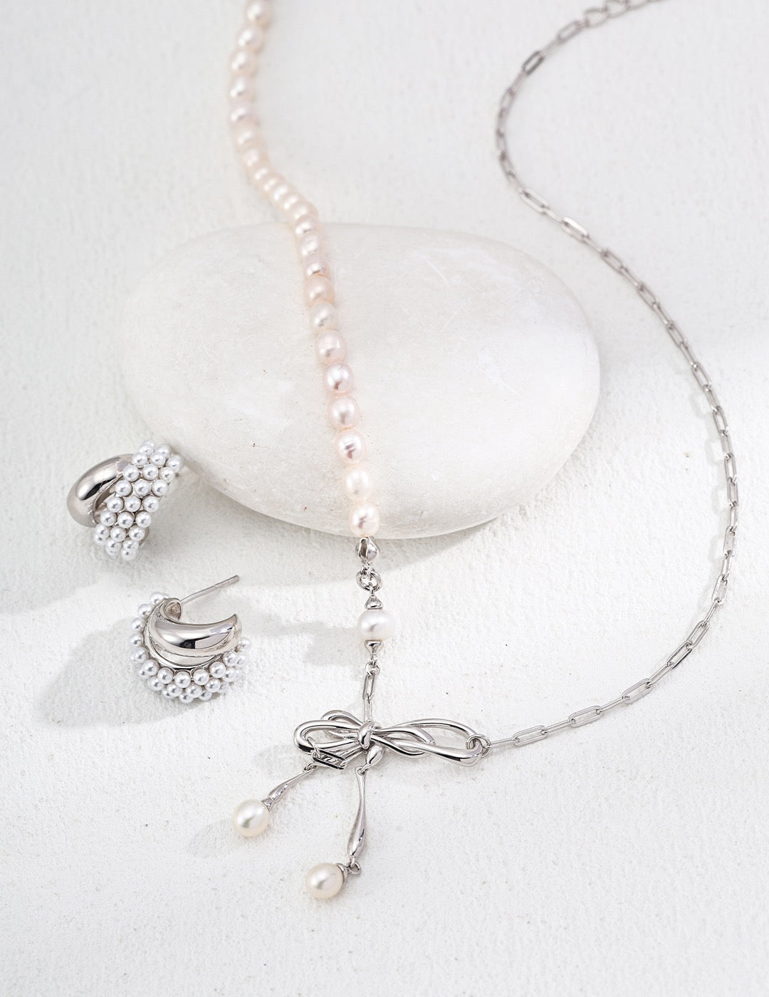 Chic Faux Pearl Statement Earrings