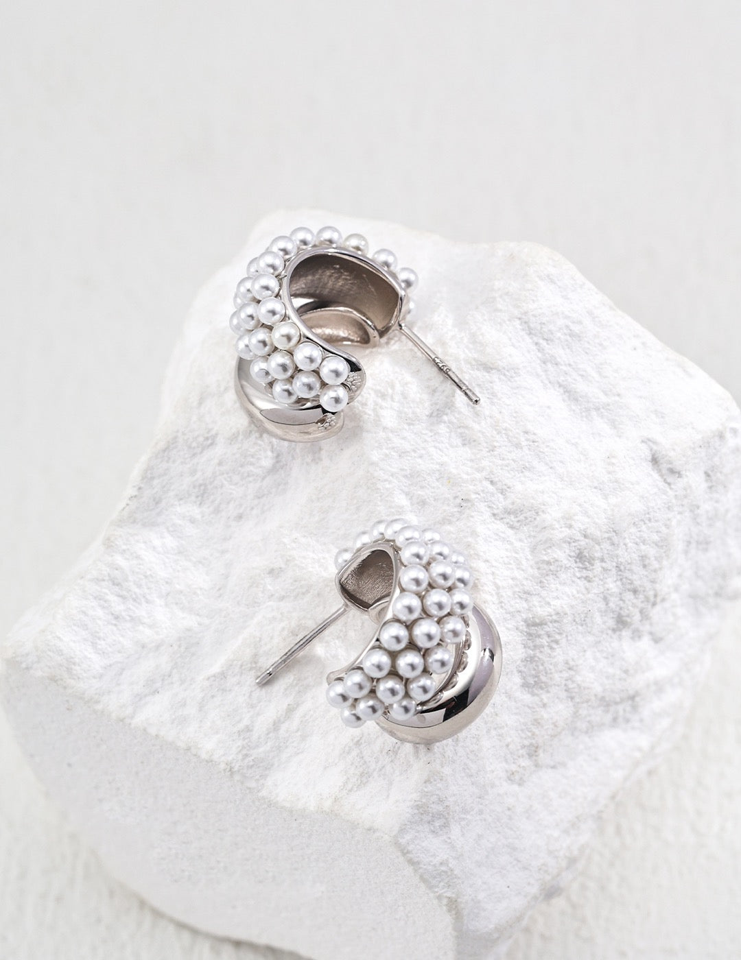 Chic Faux Pearl Statement Earrings