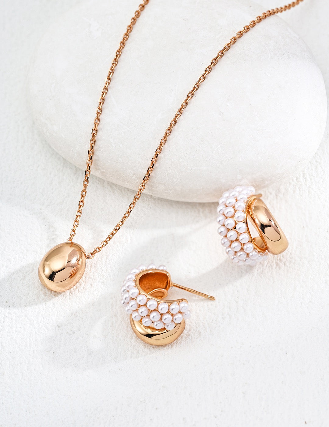 Chic Faux Pearl Statement Earrings