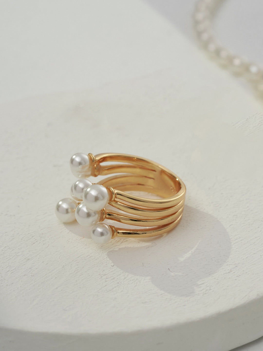 Blossom Pearl Cluster Ring