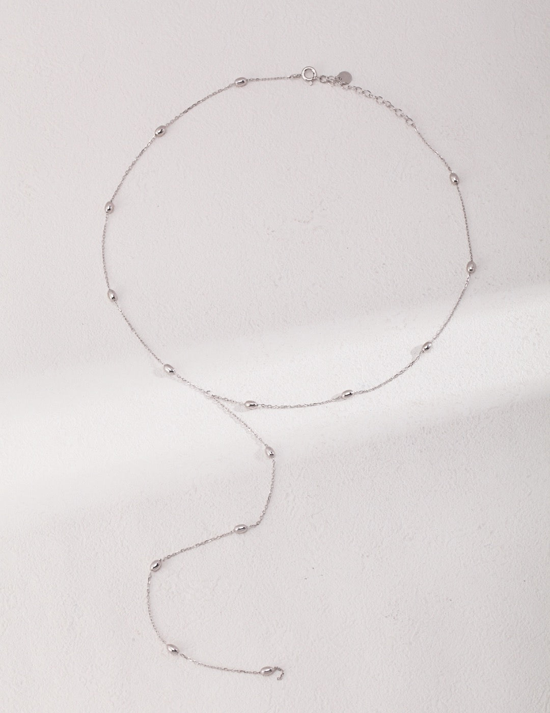 Sleek Long Sterling Silver Chain