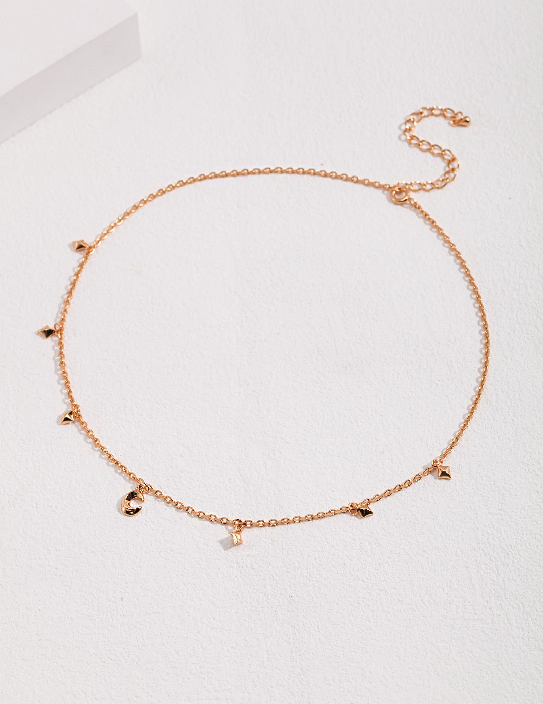 Stackable minimalist sterling silver necklace layering chain