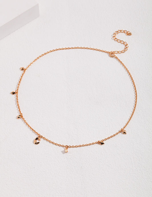 Stackable minimalist sterling silver necklace layering chain