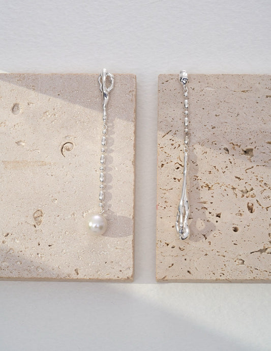 Teardrop Baroque Pearl Dangle Earrings