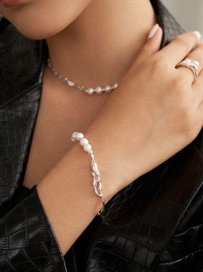 Perlenkettenarmband in Tropfenform