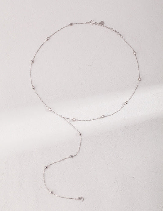 Sleek Long Sterling Silver Chain