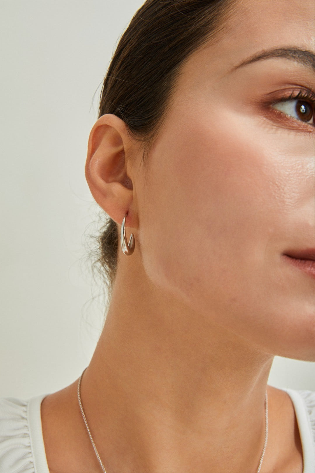 Minimalist Water-Inspired Silver Earrings