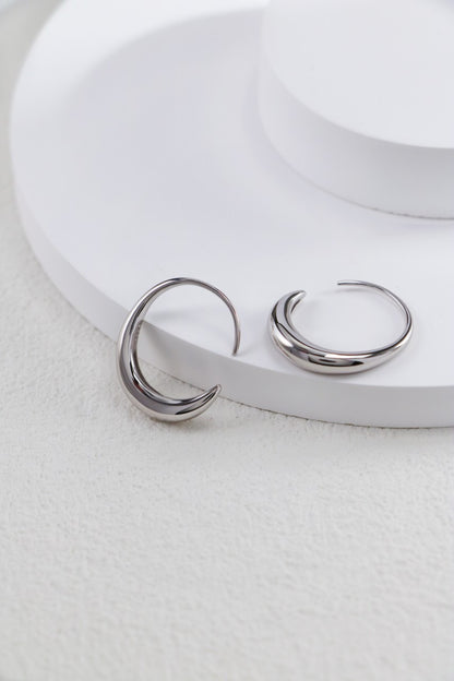 Minimalist Water-Inspired Silver Earrings