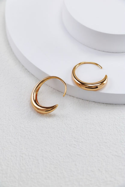 Minimalist Water-Inspired Silver Earrings